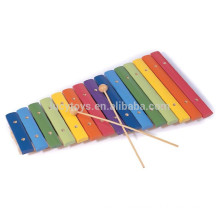 Pädagogische Kinder Regenbogen Hand klopfen Musikinstrument Spielzeug Wooden 15 Notizen Xylophone Spielzeug